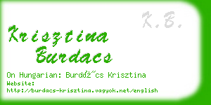 krisztina burdacs business card